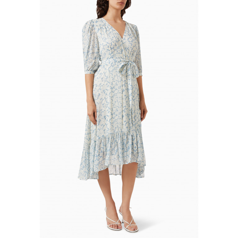 Polo Ralph Lauren - Ese Floral-print Midi Wrap Dress in Crinkled-georgette