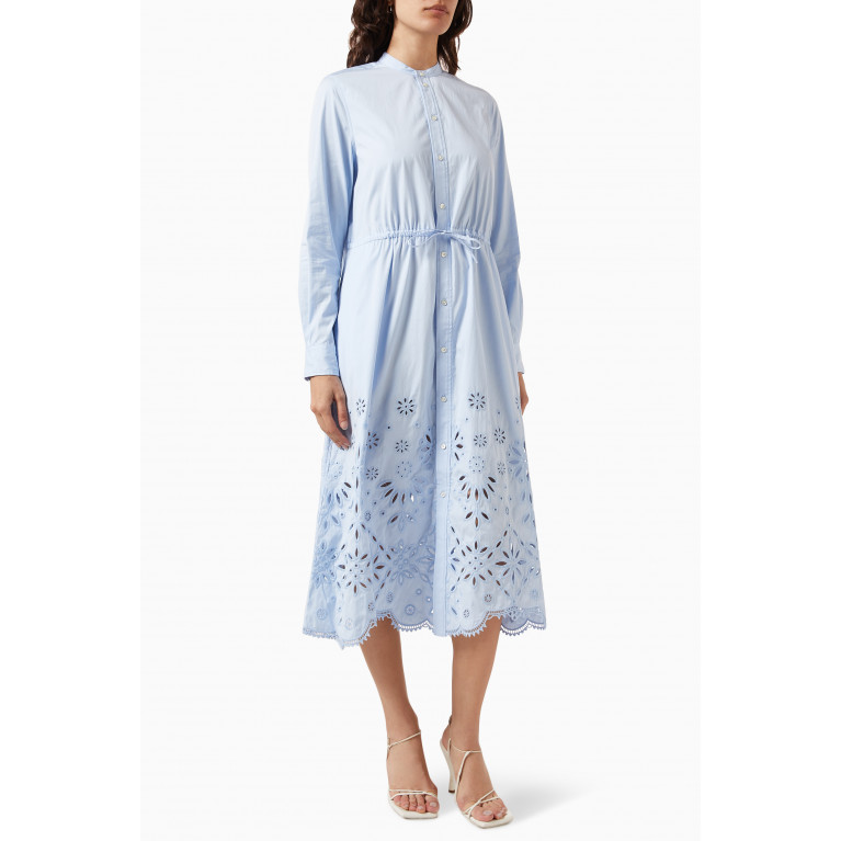 Polo Ralph Lauren - Eyelet-embroidered Midi Shirt Dress in Cotton