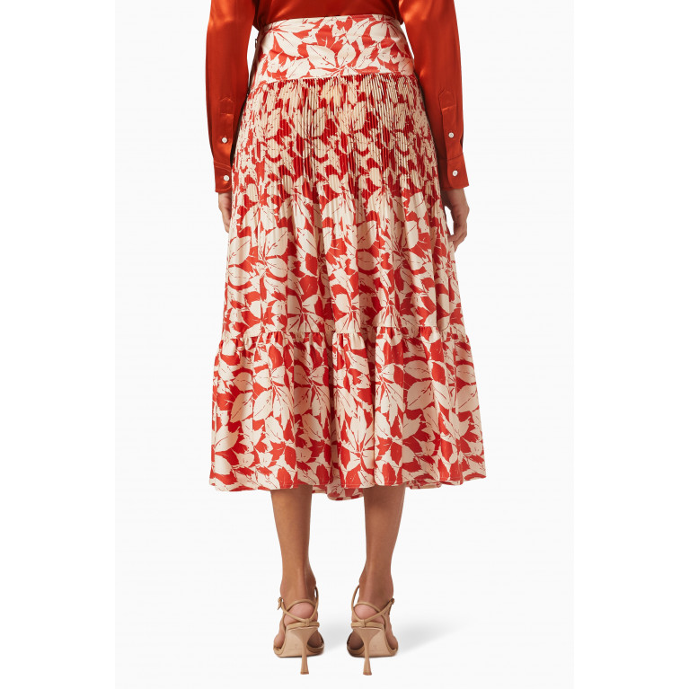 Polo Ralph Lauren - Pleated Mockneck Midi Dress in Mulberry Silk