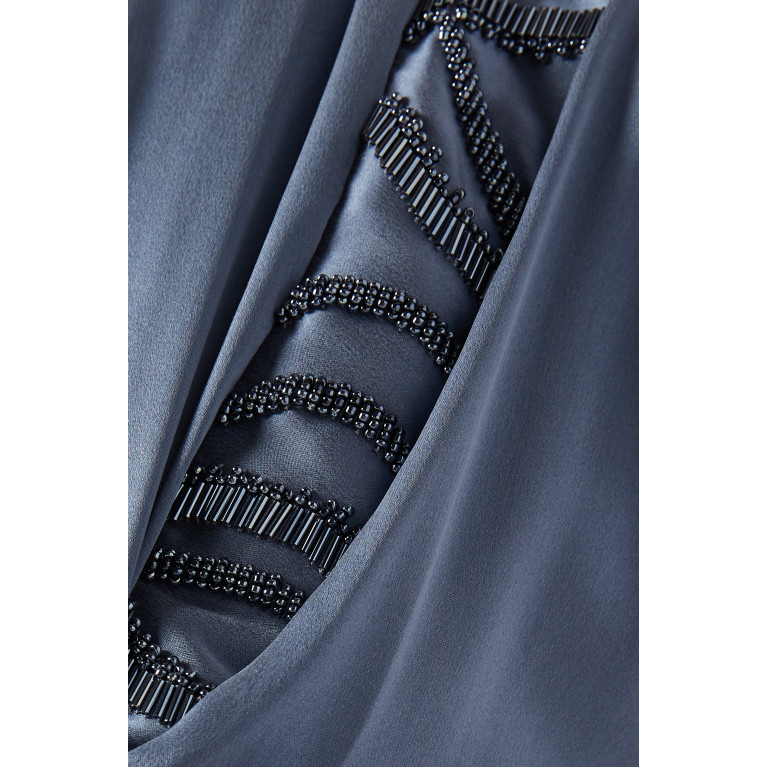 Hashimi - Bead-embellished Midi Dress in Silk-satin