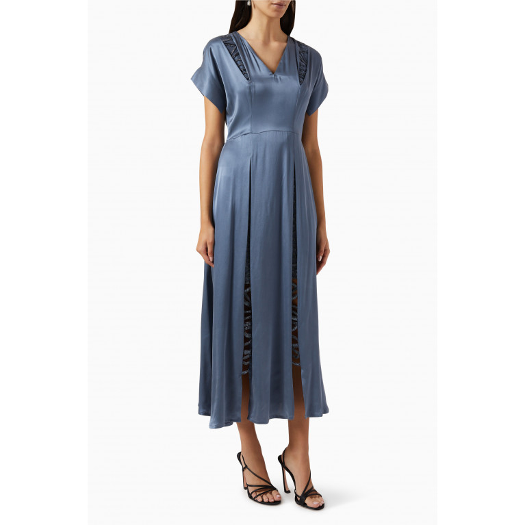 Hashimi - Bead-embellished Midi Dress in Silk-satin