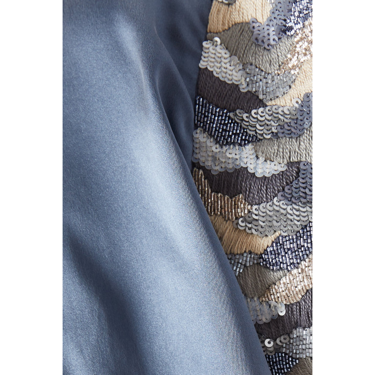 Hashimi - Pleated Midi Dress in Silk-satin
