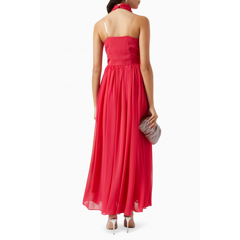 NASS - Pleated Maxi Dress in Crepe