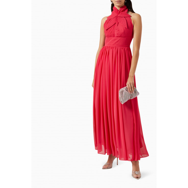 NASS - Pleated Maxi Dress in Crepe