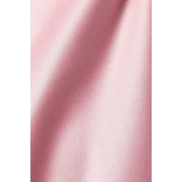 Roua AlMawally - One-shoulder Dress in Satin & Organza Pink