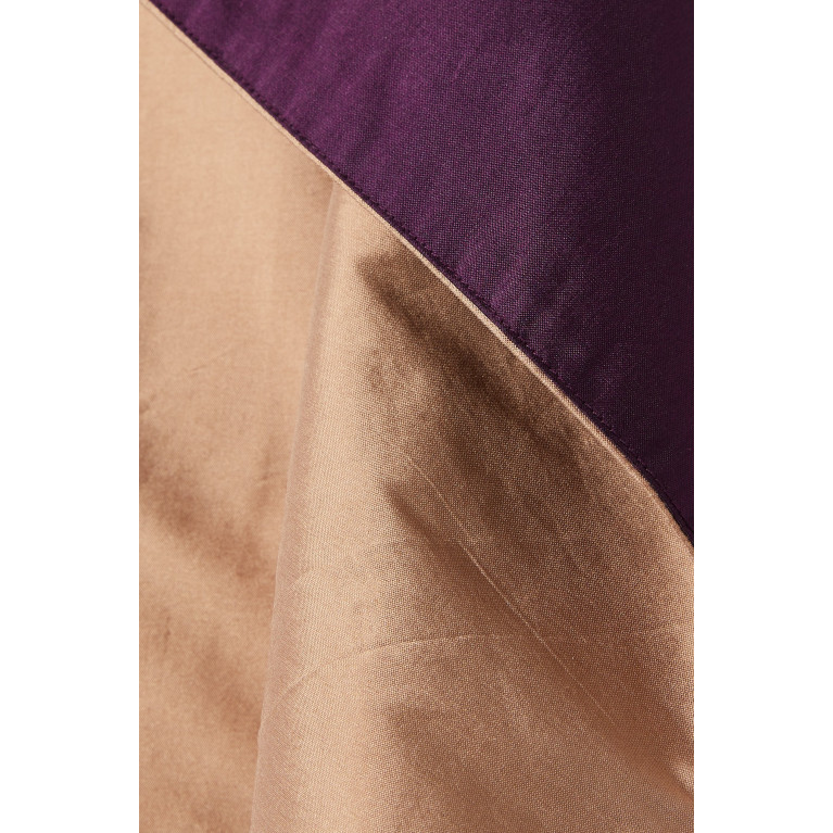 Roua AlMawally - Oversized Sleeves Dress in taffeta Purple