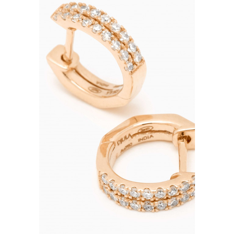 Djula - Diamond Hoop Earrings in 18kt Gold Yellow