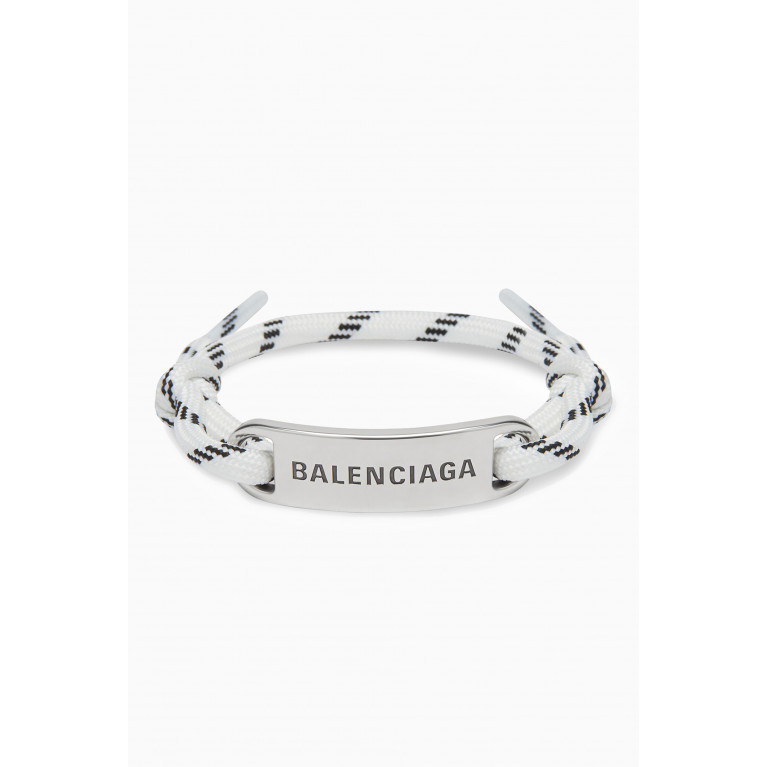 Balenciaga - Plate Cord Bracelet in Fabric & Brass