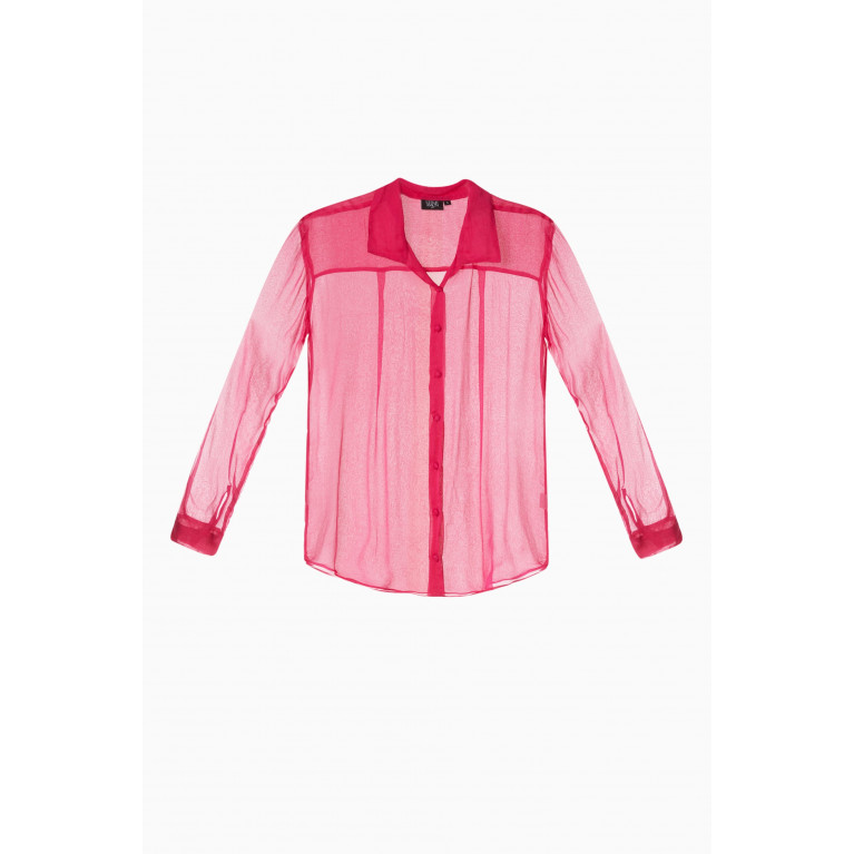 Leslie Amon - Timeless Shirt in Mesh Pink