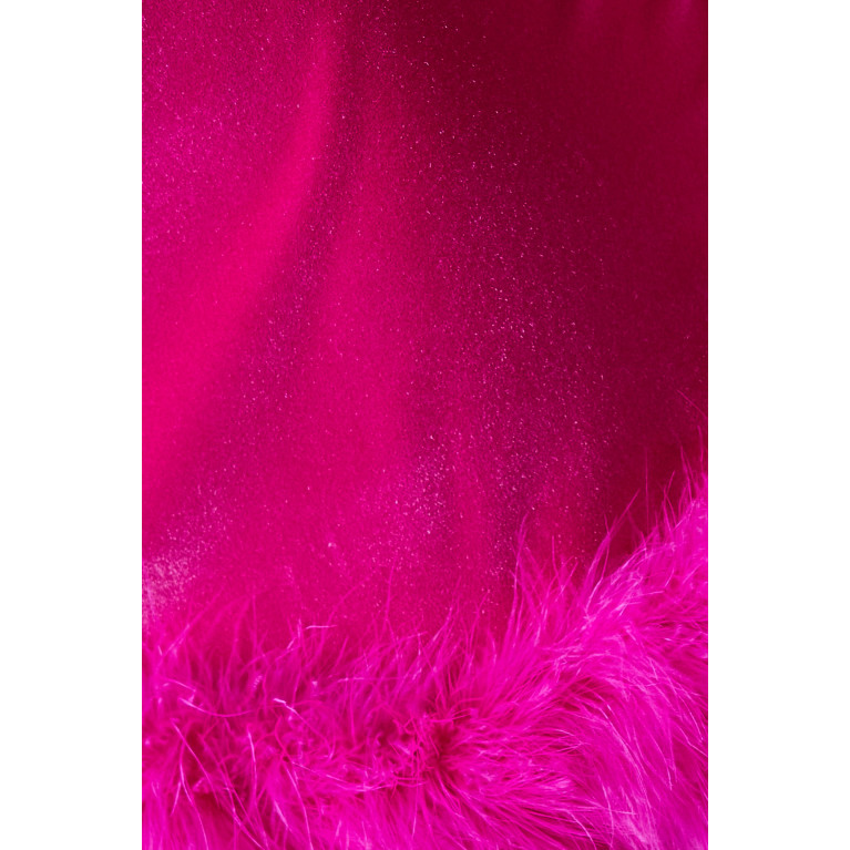 Leslie Amon - Laurie Mini Dress in Velvet Pink