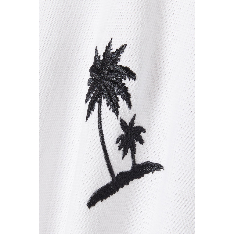 Palm Angels - Palm Polo Shirt in Cotton White
