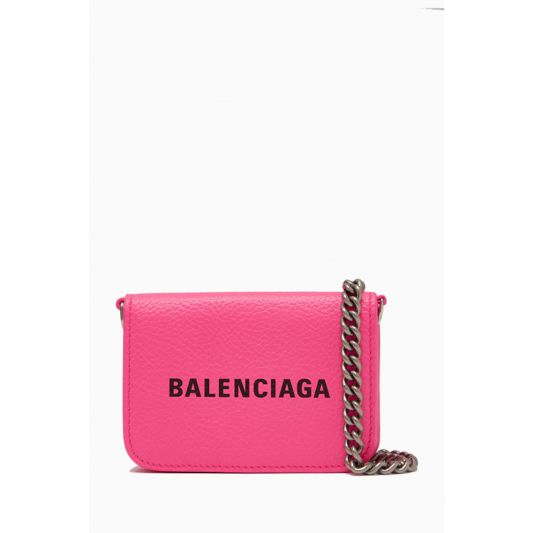 Balenciaga - Cash Mini Coin & Card Holder in Grainy Calf Leather