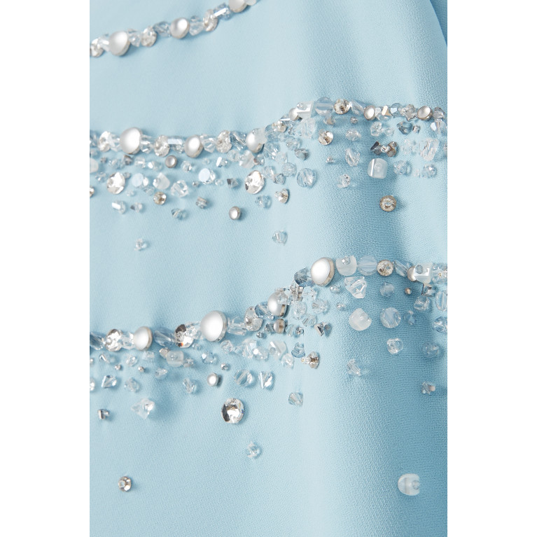 Anatomi - Xena Mini One-shoulder Embellished Kaftan Blue