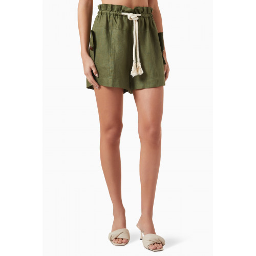 Dahlia Bianca - Asia Paperbag Shorts in Linen