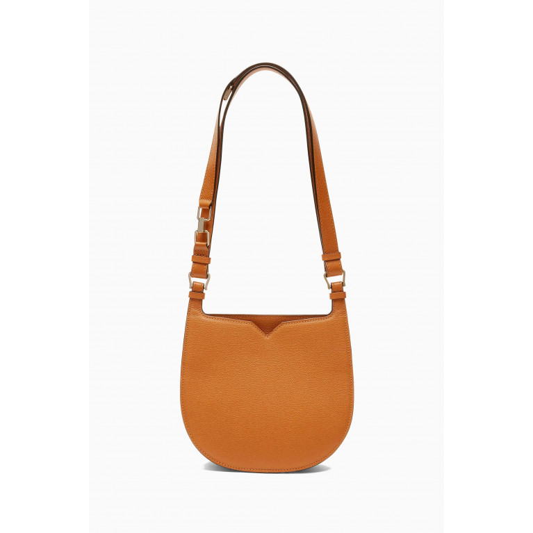 Valextra - Mini Hobo Weekend Bag in Millepunte Calf Leather