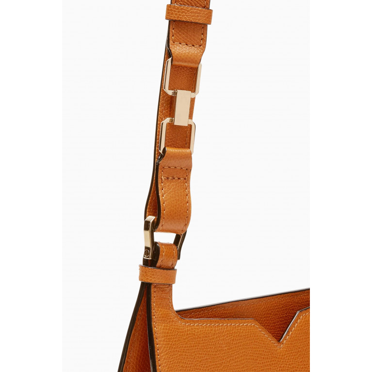 Valextra - Mini Hobo Weekend Bag in Millepunte Calf Leather