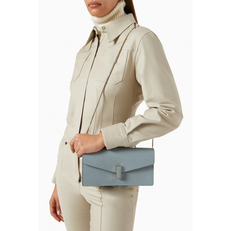 Valextra - Iside Clutch Bag in Millepunte Calfskin Leather