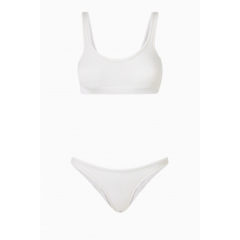 Reina Olga - Ginny Scrunch Bikini Set White