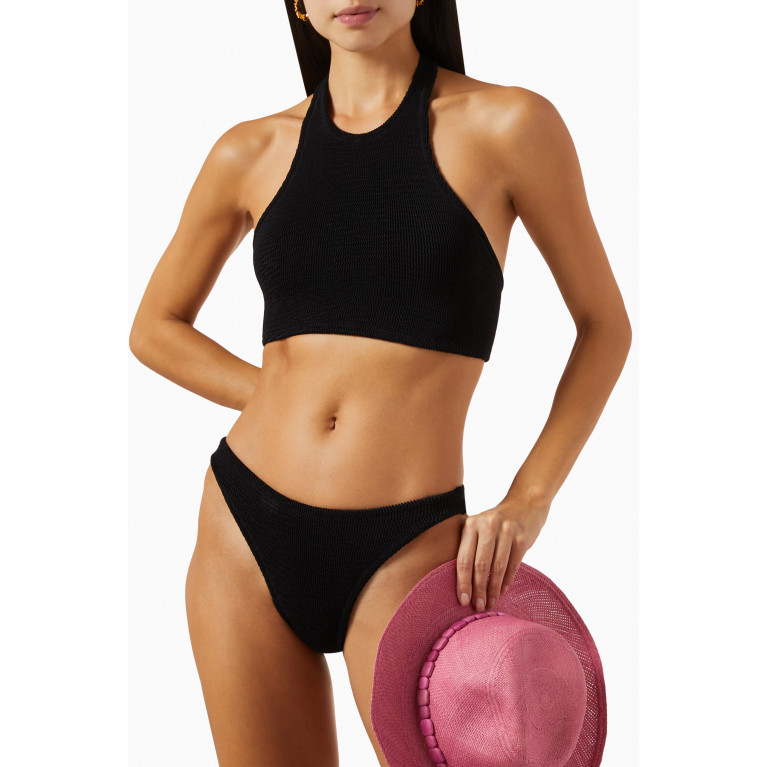 Reina Olga - Longboarder Scrunch Bikini Set Black