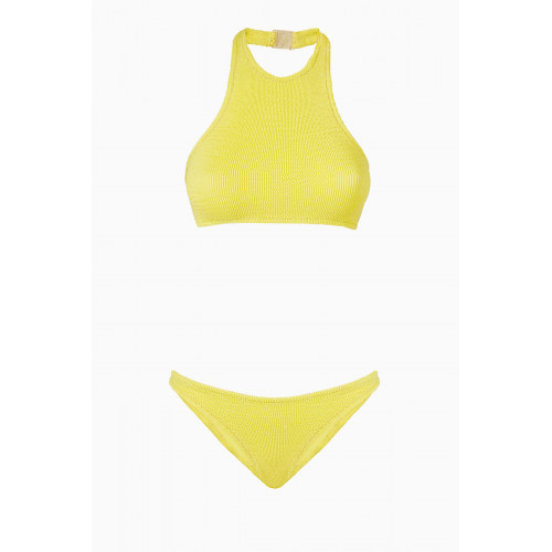 Reina Olga - Longboarder Scrunch Bikini Set Yellow