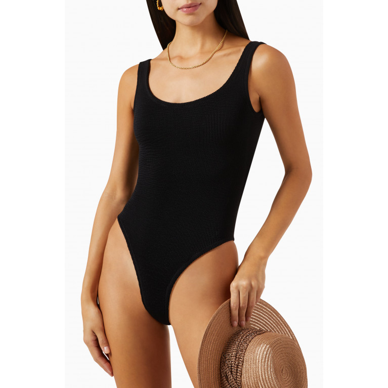 Reina Olga - Papaia Scrunch One-piece Swimsuit Black
