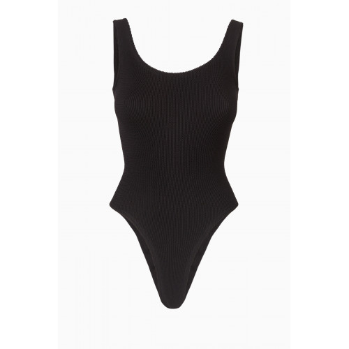Reina Olga - Papaia Scrunch One-piece Swimsuit Black