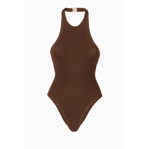 Reina Olga - Surfer Scrunch One-piece Swimsuit Brown
