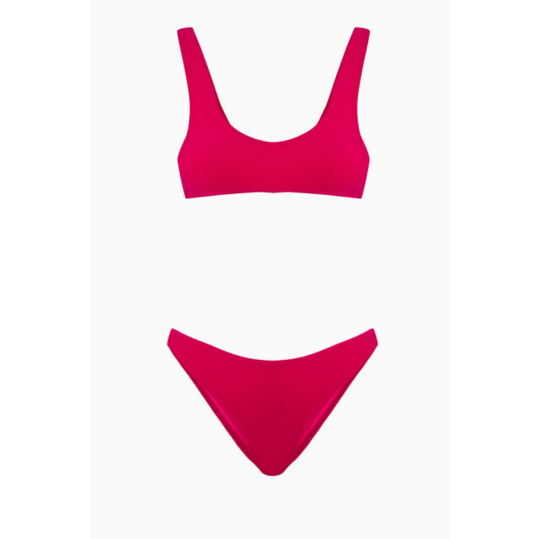 Reina Olga - Coolio Bikini Set in Stretch-terry Pink