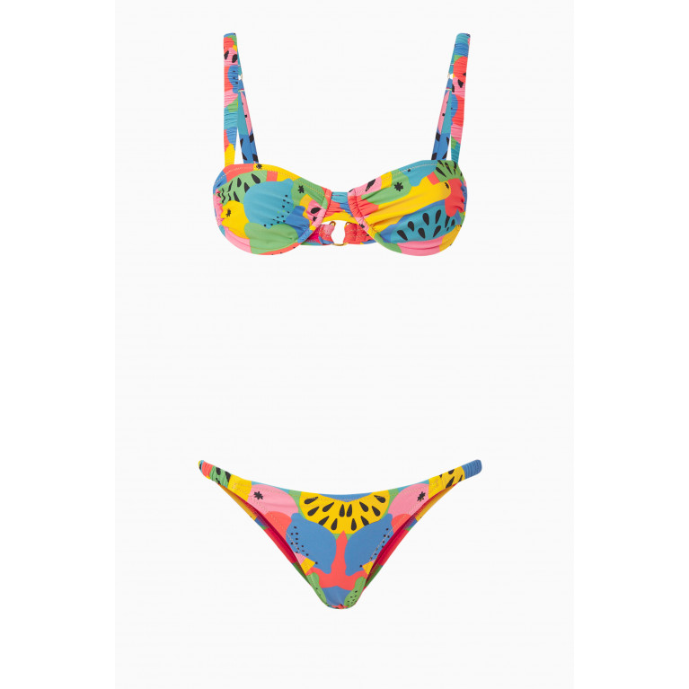 Reina Olga - Marti Printed Bikini Set in Econyl Multicolour
