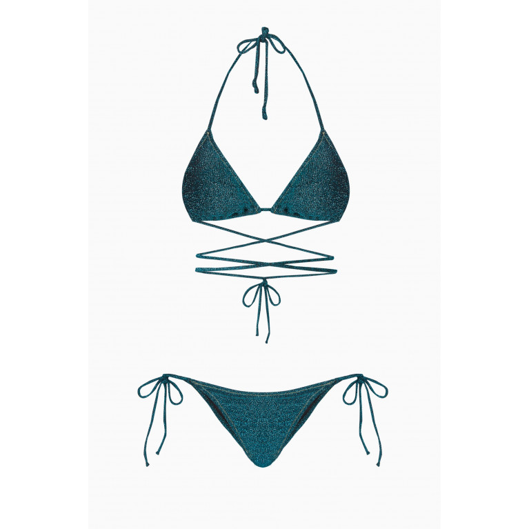 Reina Olga - Miami String Bikini Set in Stretch-lurex