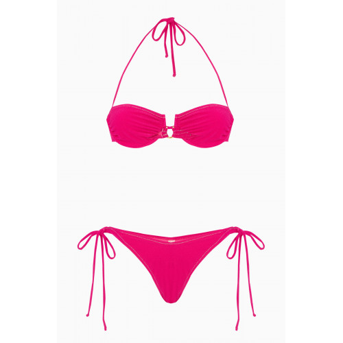 Reina Olga - Penny Bikini Set in Stretch-terry Pink