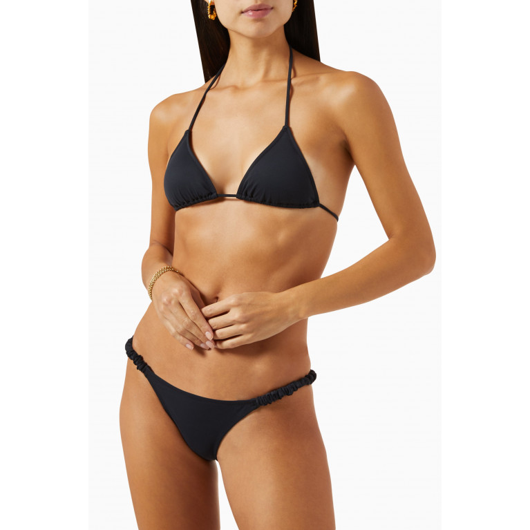 Reina Olga - Scrunchie Bikini Set in Econyl Black