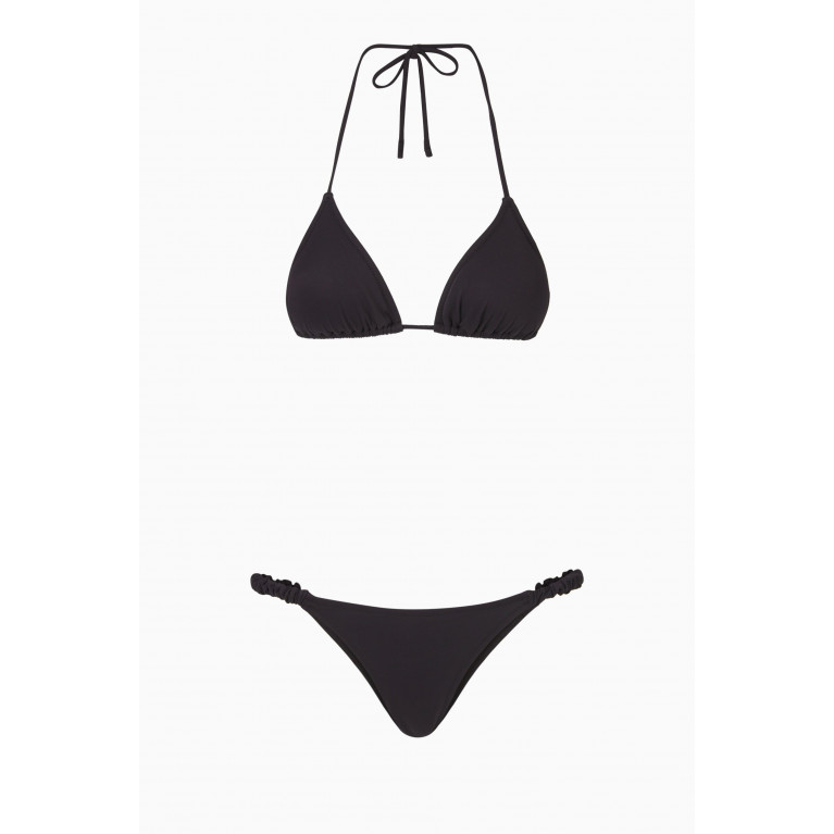 Reina Olga - Scrunchie Bikini Set in Econyl Black