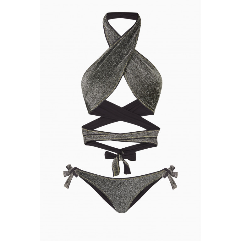 Reina Olga - Showhorse Bikini Set in Stretch-lurex