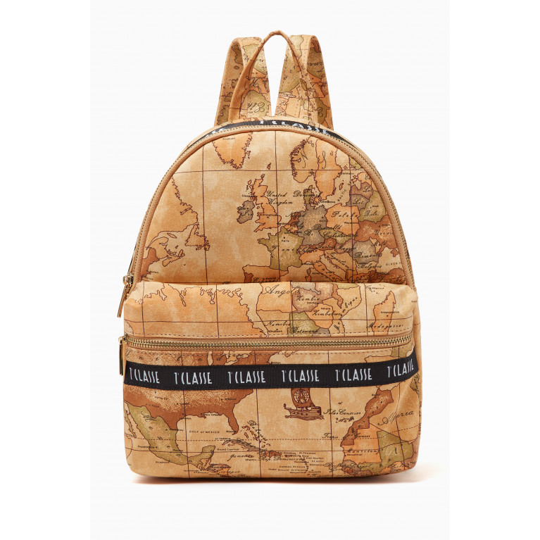 Alviero Martini - Geo Map Backpack in Leather