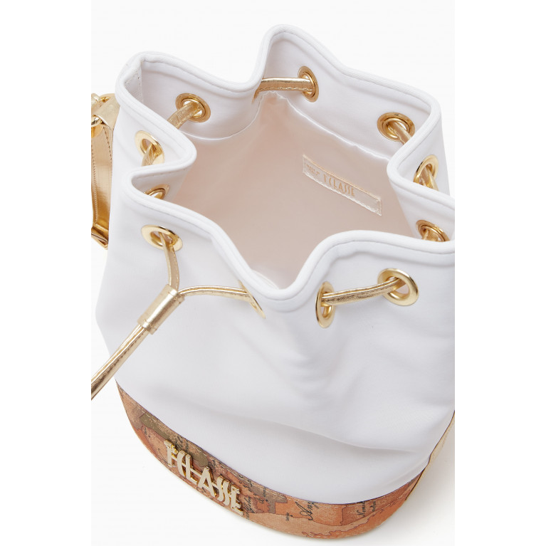 Alviero Martini - Jour Coated Bucket Bag in Canvas & Leather