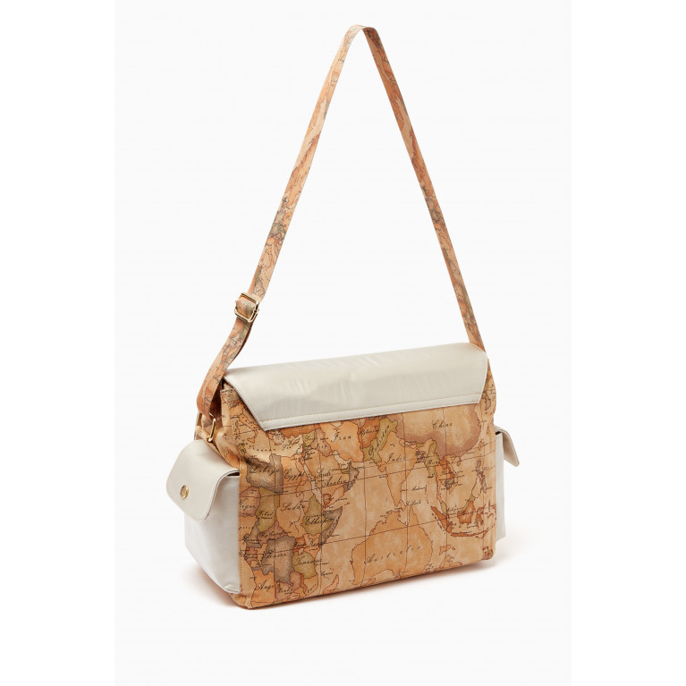 Alviero Martini - World Map Print Changing Bag in Canvas
