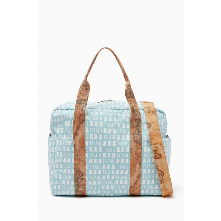 Alviero Martini - All-over Logo Print Changing Bag in Canvas