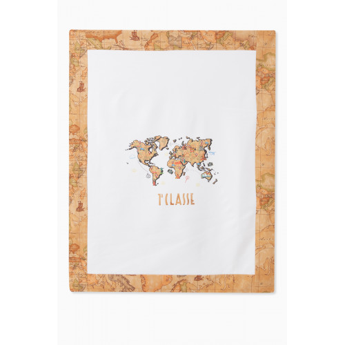 Alviero Martini - World Map Baby Blanket in Cotton