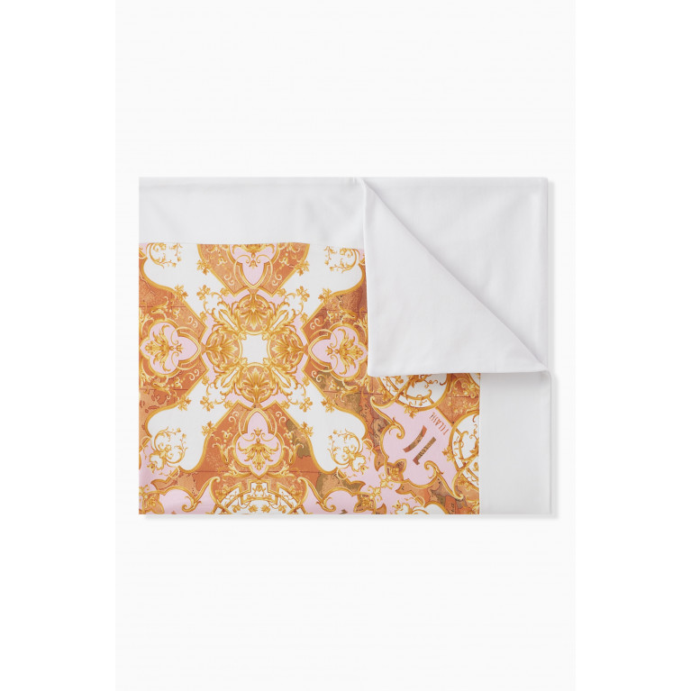 Alviero Martini - All-over Print Blanket in Cotton Orange
