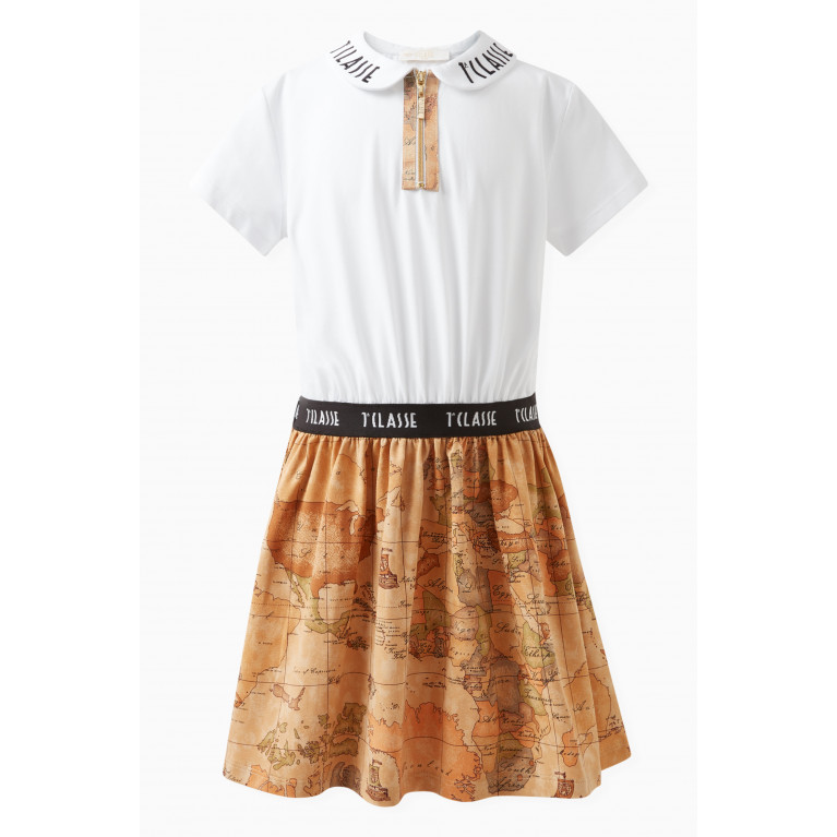 Alviero Martini - Geo Map Dress in Cotton Stretch