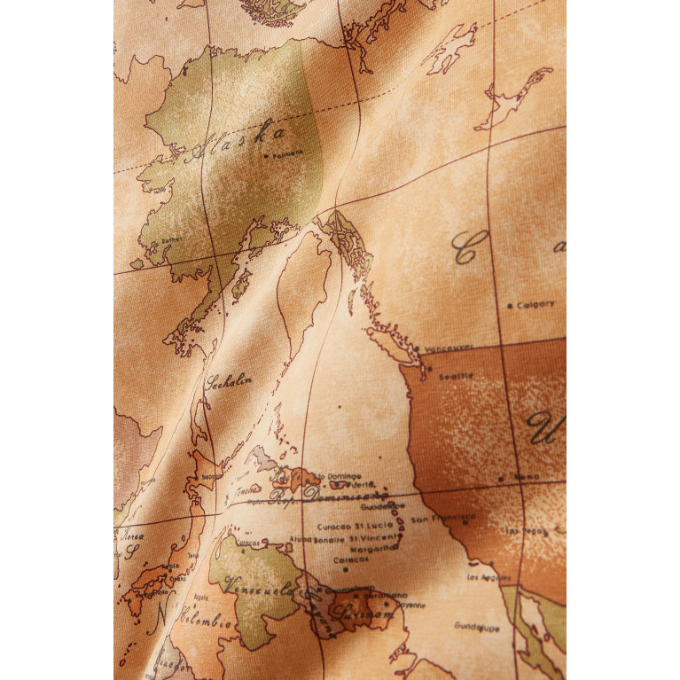 Alviero Martini - World Map Print Sleeping Bag in Cotton