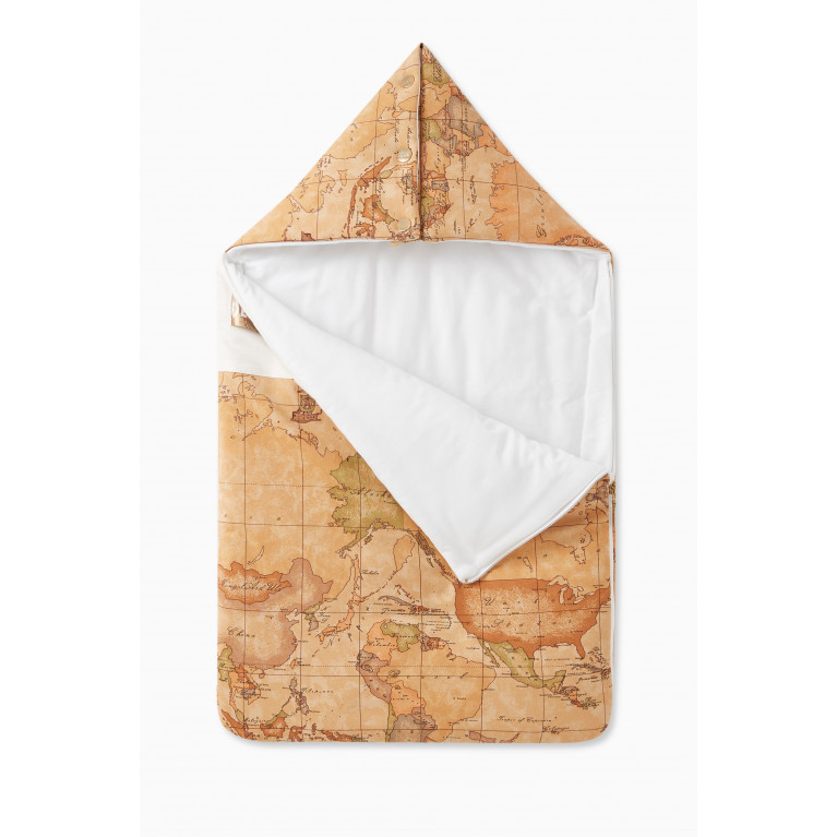 Alviero Martini - World Map Print Sleeping Bag in Cotton