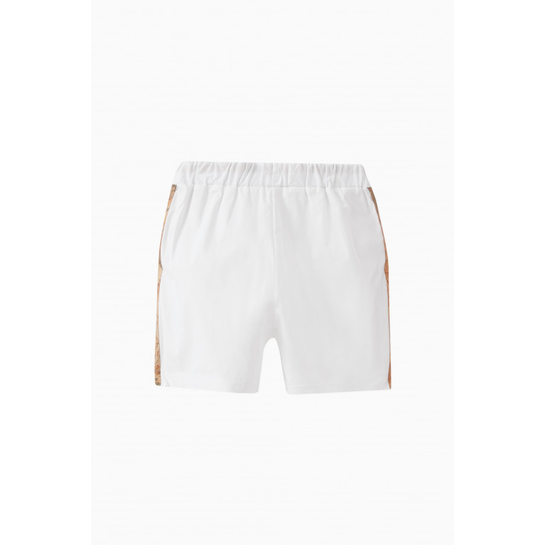 Alviero Martini - Logo Shorts in Cotton Stretch White