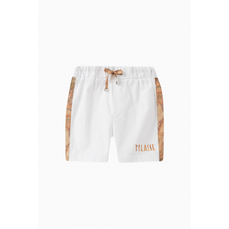 Alviero Martini - Logo Shorts in Cotton Stretch White