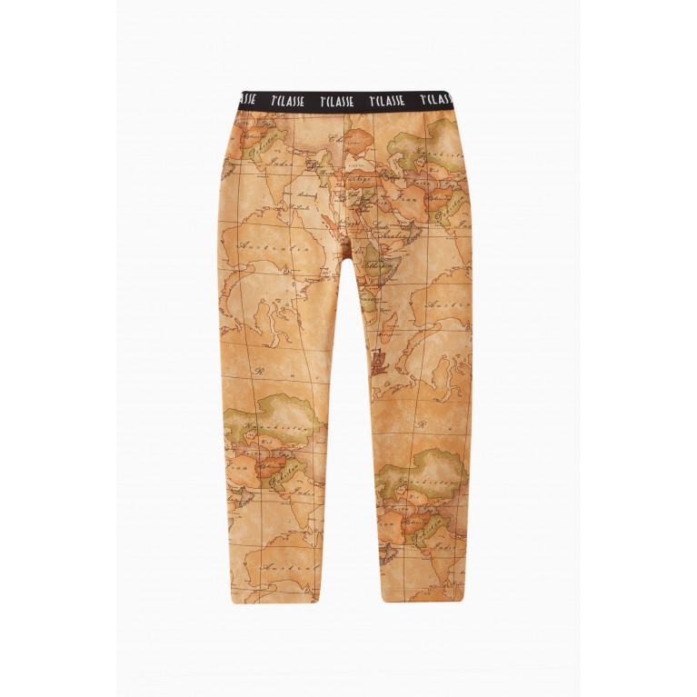Alviero Martini - Geo Map Trousers in Cotton Stretch