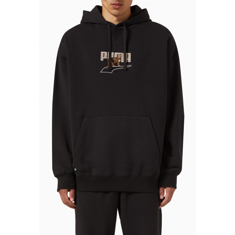 PUMA Select - Downtown Graphic Logo Hoodie in French Cotton Terry
