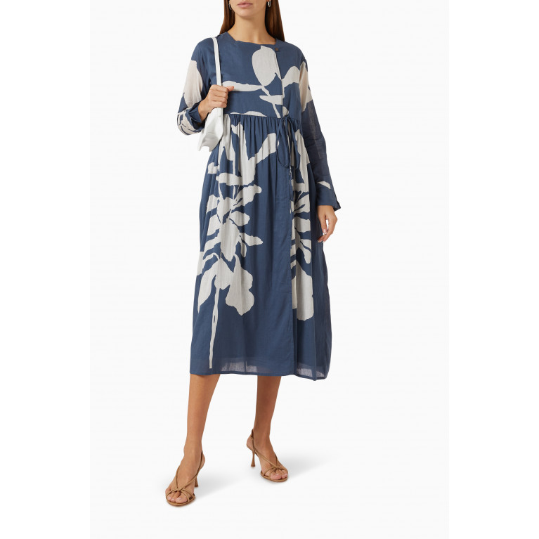 Khara Kapas - Distant Cloud Midi Dress in Cotton