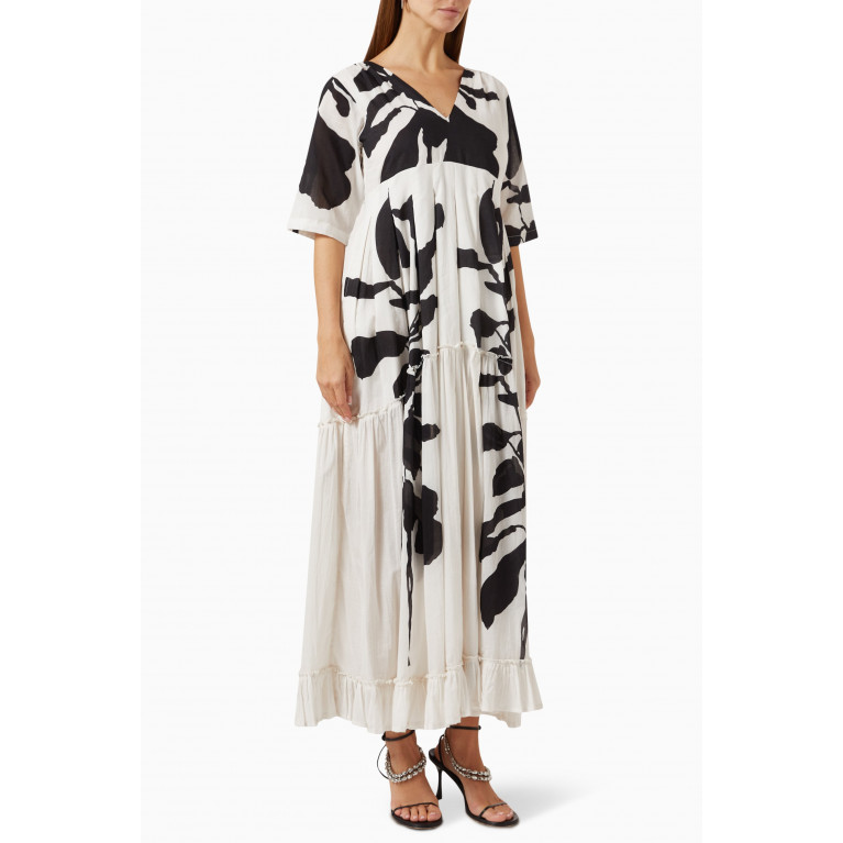 Khara Kapas - Longing Days Maxi Dress in Cotton White