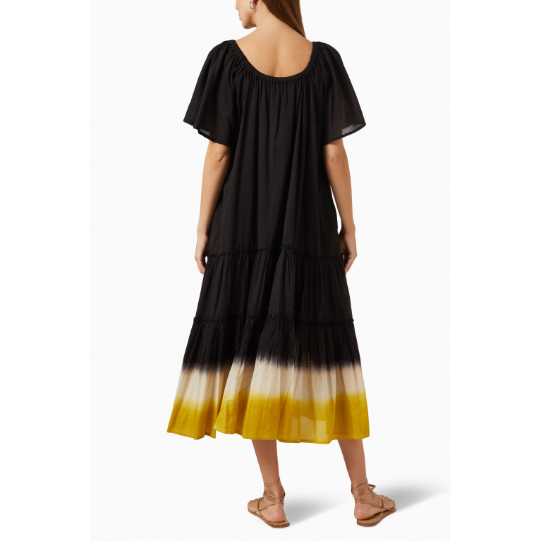 Khara Kapas - Dusty Ink Midi Dress in Cotton